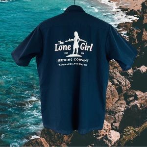 Lone Girl Brewing Co. Red Kap Short Sleeve Work Shirt Size Large